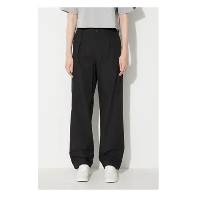 Kalhoty adidas Cargo Pant IA2456 dámské, černá barva, kapsáče, high waist