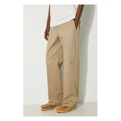 Kalhoty Dickies pánské, zelená barva, jednoduché, DK0A4XK3KHK1-KHAKI