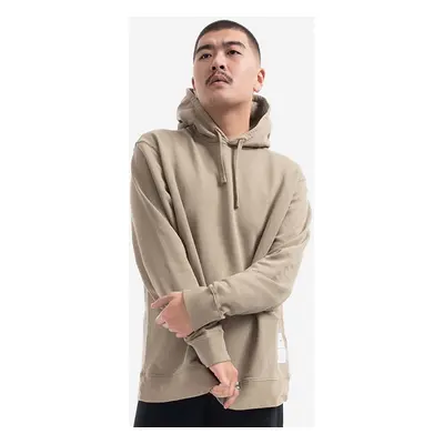 Bavlněná mikina Norse Projects Fraser Tab Series Sweat Hoodie N20-1282 0966 pánská, vínová barva