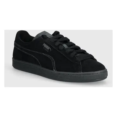 Semišové sneakers boty Puma Suede Lux černá barva, 395736