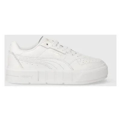 Sneakers boty Puma Cali Court Lth Wns bílá barva, 393802