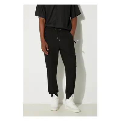 Bavlněné kalhoty Alpha Industries Ripstop Jogger černá barva, 116201.03