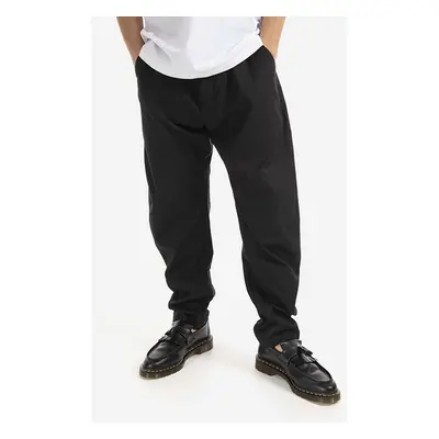 Bavlněné kalhoty Tom Wood Purth Pant Rigato černá barva, ve střihu chinos, 22223.979-BLACK