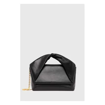 Kožená kabelka JW Anderson Large Twister Bag černá barva, HB0538.LA0246