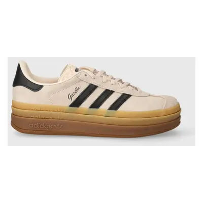 Semišové sneakers boty adidas Originals Gazelle Bold W růžová barva