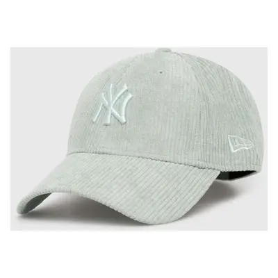 Manšestrová kšiltovka New Era 9Forty New York Yankees zelená barva, s aplikací, 60434998