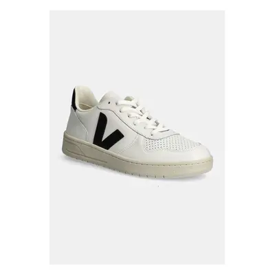 Kožené sneakers boty Veja V-10 bílá barva, VX0200005B