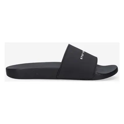 Pantofle Rick Owens Rubber Slippers pánské, černá barva, DU01C6821.RUBP11.BLACK-BLACK