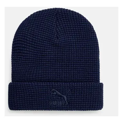 Čepice Puma Classics Mid Fit Beanie tmavomodrá barva, z husté pleteniny, 025677