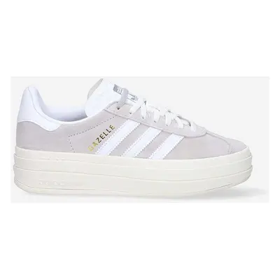 Semišové sneakers boty adidas Originals Gazelle Bold W šedá barva, HQ6893