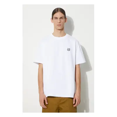 Bavlněné tričko Maison Kitsuné Bold Fox Head Patch Comfort Tee Shirt bílá barva, MM00108KJ0118