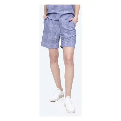 Šortky s příměsí lnu Norse Projects Sophia Light high waist, NW35.0036.7005-7005