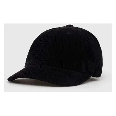 Manšestrová kšiltovka Norse Projects Wide Wale Corduroy Sports Cap černá barva, N80.0131.9999