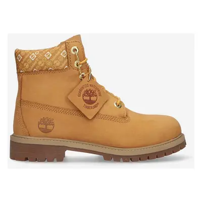 Semišové workery Timberland Premium hnědá barva, na plochém podpatku, A5SY6-BROWN