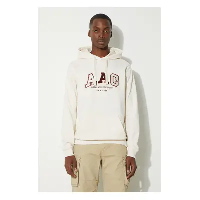 Bavlněná mikina adidas Originals adidas Originals Metro AAC Hood IC8382 pánská, béžová barva, s 