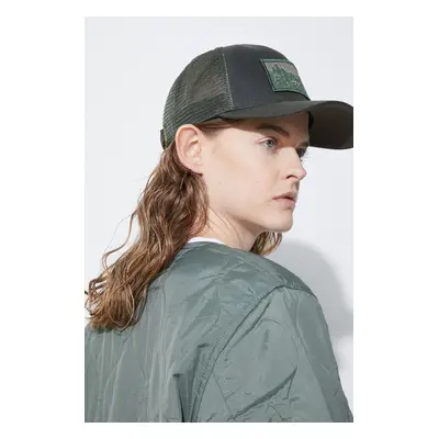 Kšiltovka Filson Logger Mesh Cap zelená barva, s aplikací, FMACC0044