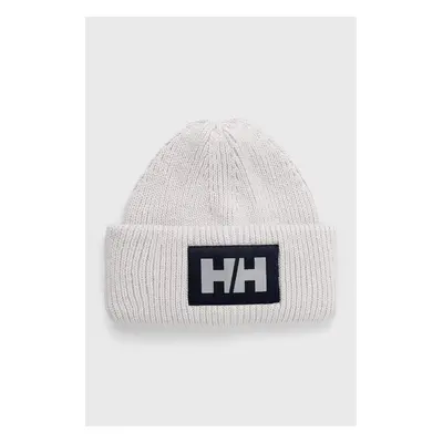 Čepice Helly Hansen HH BOX BEANIE šedá barva, z husté pleteniny, 53648