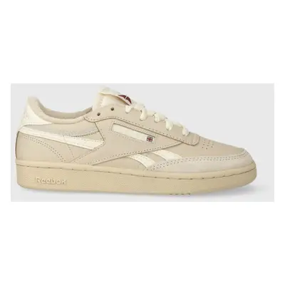 Kožené sneakers boty Reebok béžová barva