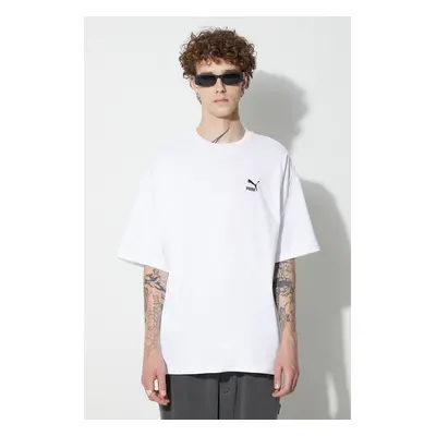 Bavlněné tričko Puma BETTER CLASSICS Oversized Tee bílá barva