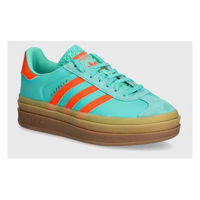 Sneakers boty adidas Originals Gazelle Bold tyrkysová barva, IG4386