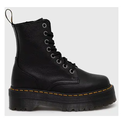 Kožené workery Dr. Martens Jadon III dámské, černá barva, na plochém podpatku, DM26378001