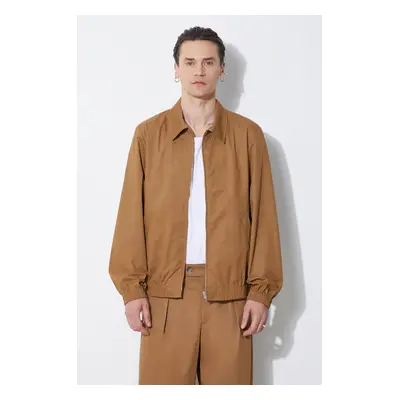 Bunda A.P.C. blouson gilbert pánská, hnědá barva, přechodná, COGXS-H02922