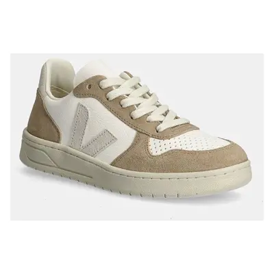 Kožené sneakers boty Veja V-10 béžová barva, VX0503298