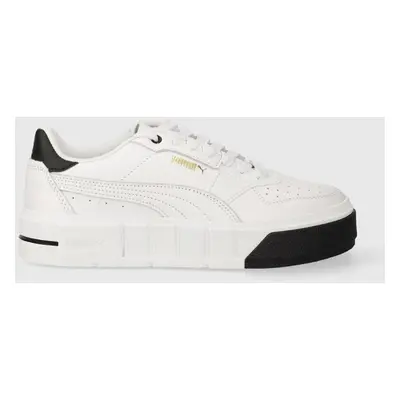 Kožené sneakers boty Puma Cali Court Lth Wns bílá barva, 393802