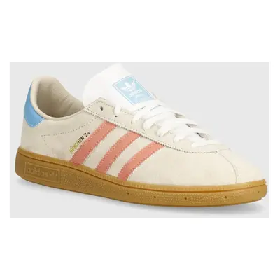 Semišové sneakers boty adidas Originals Munchen 24 béžová barva, IG6282