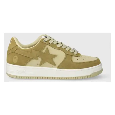 Semišové sneakers boty A Bathing Ape BAPE STA #3 001FWI701008I béžová barva