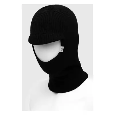 Vlněná kukla C.P. Company Ski Mask černá barva, 15CMAC269A005509A