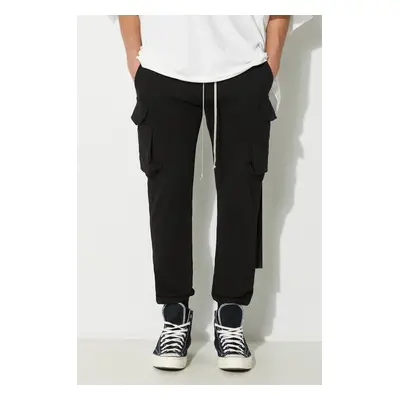 Bavlněné tepláky Rick Owens Knit Pants Mastodon Cut černá barva, DU01D1386.RIG.09