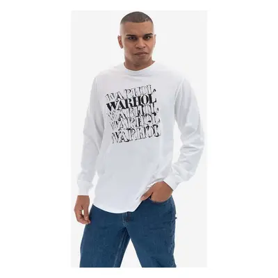 Bavlněné tričko s dlouhým rukávem Maharishi Andy Warhol Airborne L/S T-shirt 9923 WHITE bílá bar