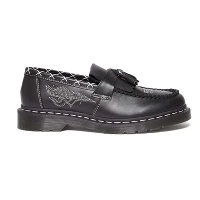 Kožené mokasíny Dr. Martens Adrian Gothic Americana černá barva, DM31626001