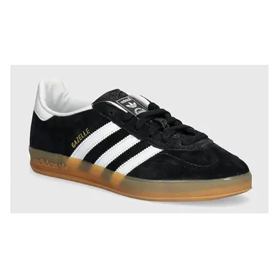 Semišové sneakers boty adidas Originals Gazelle Indoor černá barva, JI2060