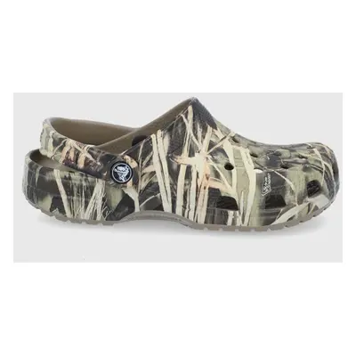 Pantofle Crocs Classic Realtree zelená barva, 12132 Khaki