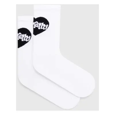 Ponožky Carhartt WIP Amour Socks pánské, bílá barva, I033618.00AXX