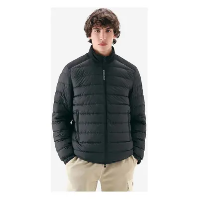 Péřová bunda Woolrich Bering Tech Jacket CFWOOU0697MRUT2635 100 pánská, černá barva, zimní