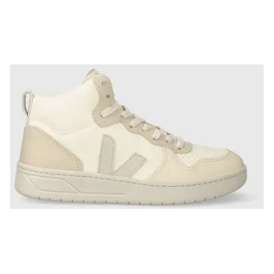 Kožené sneakers boty Veja V-15 béžová barva, VQ0503451