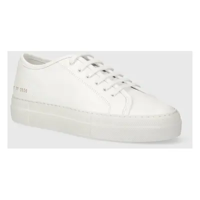 Kožené sneakers boty Common Projects Tournament Low Super in Leather bílá barva, 4017