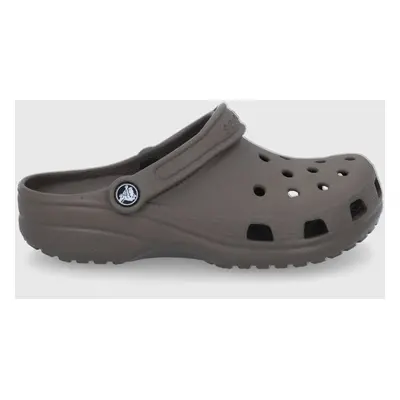 Pantofle Crocs Classic hnědá barva, 207431