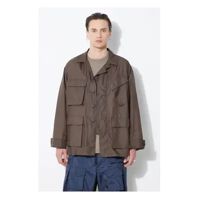 Bunda Engineered Garments BDU Jacket pánská, zelená barva, přechodná, oversize, OR177.KD018