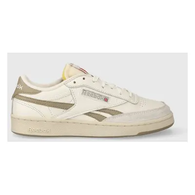 Kožené sneakers boty Reebok Club C Revenge béžová barva