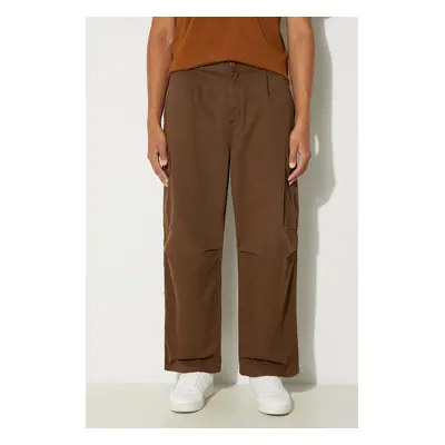 Bavlněné kalhoty Carhartt WIP Cole Cargo Pant hnědá barva, ve střihu cargo, I031218.2YGD