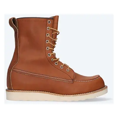 Kožené boty Red Wing pánské, hnědá barva, 877-brown