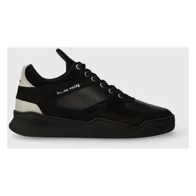 Kožené sneakers boty Filling Pieces Low Top Ghost Paneled černá barva, 10120631284