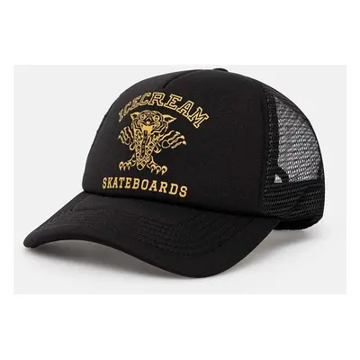 Kšiltovka ICECREAM Tiger Trucker černá barva, s potiskem, IC24264