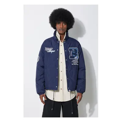 Bunda A Bathing Ape Bape Patch Coach Jacket pánská, tmavomodrá barva, zimní, 1J80141056