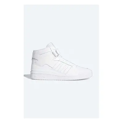 Kožené sneakers boty adidas Originals Forum Mid bílá barva, FY4975-white