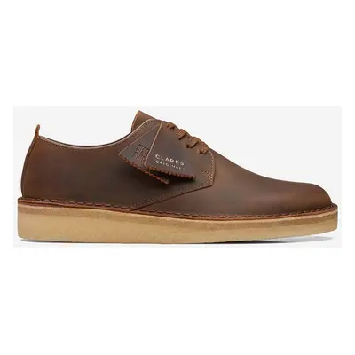 Kožené polobotky Clarks Clarks Originals Coal London Beeswax 26171493 hnědá barva, 26171493-BROW